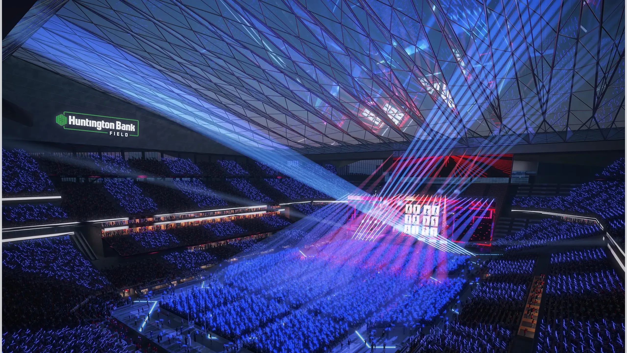 Renderings of a concert in the Browns new Huntington Bank Field