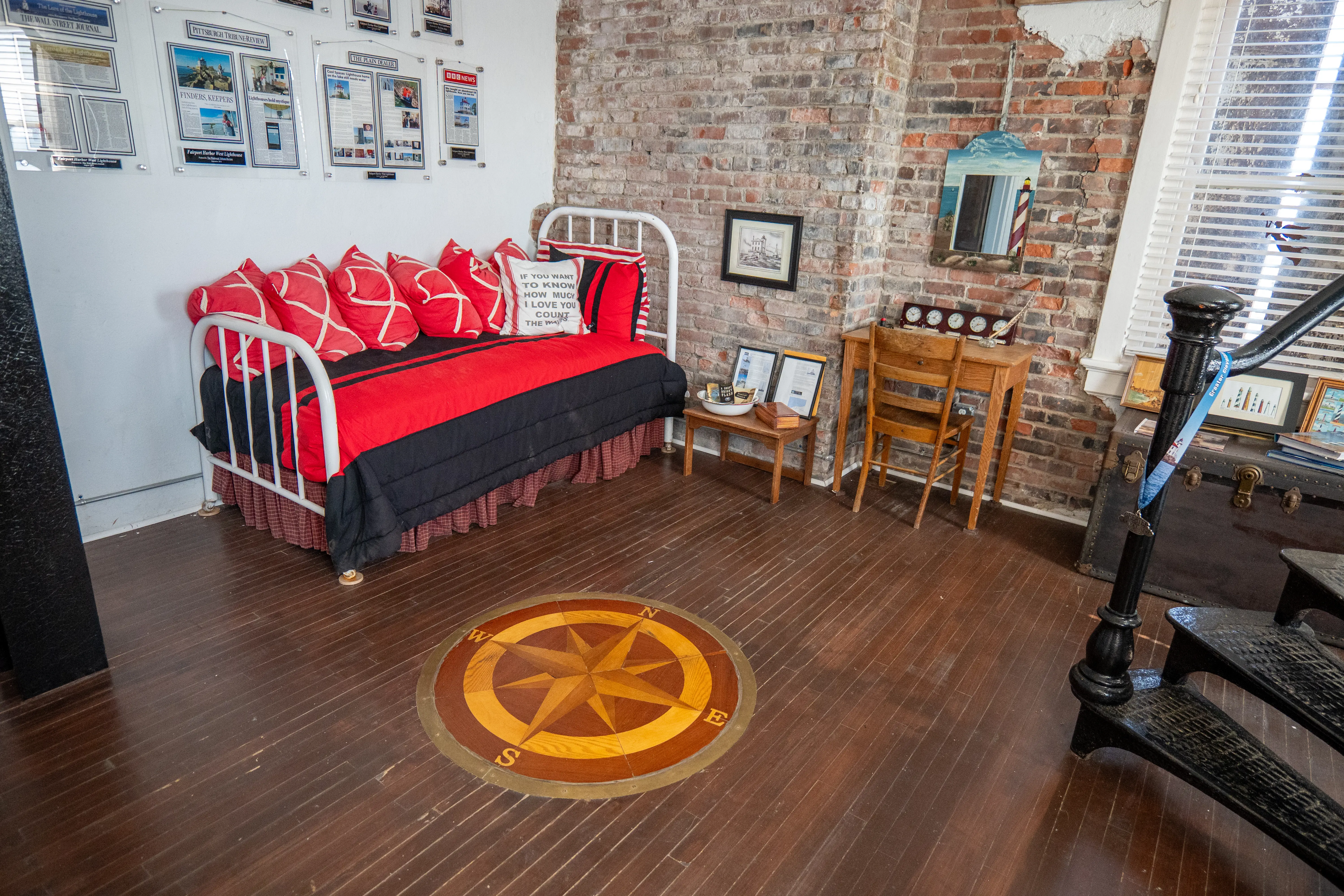 hallway/living area of Fairport Harbor Lighthouse