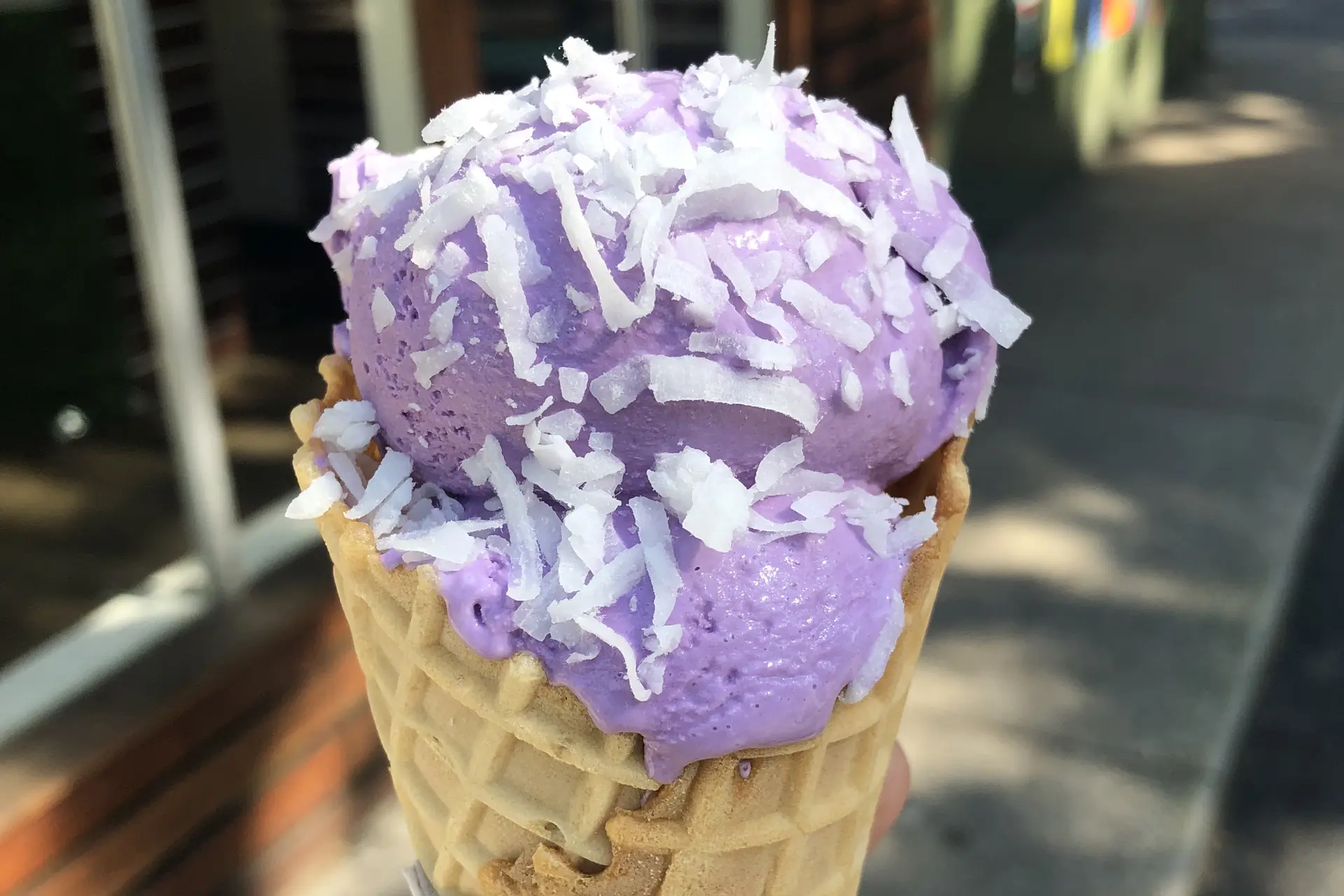Ube ice cream at Mason's Creamery Ohio City Cleveland Ohio
