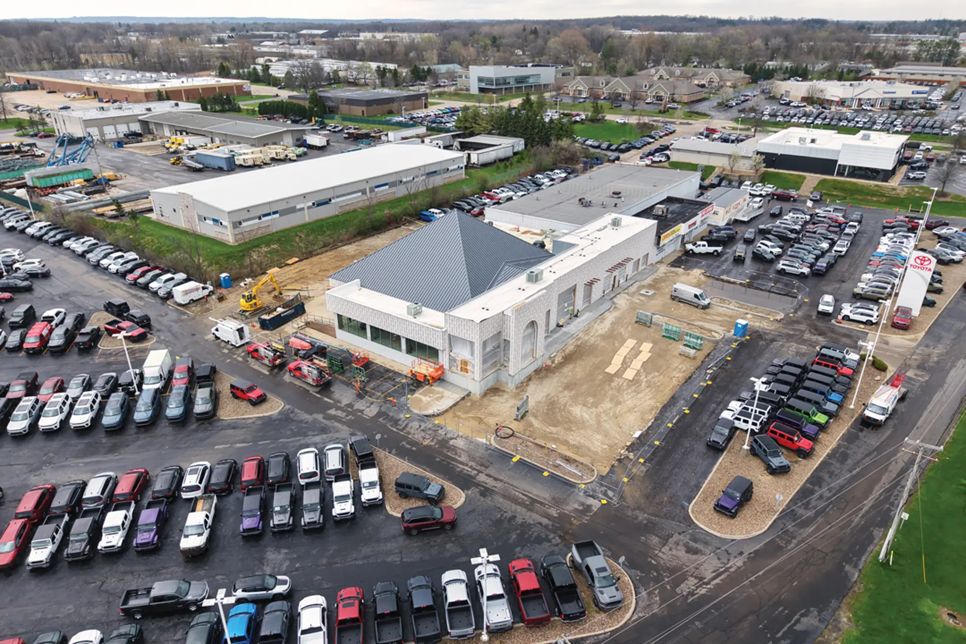 an aerial view of Brunswick Auto Mart