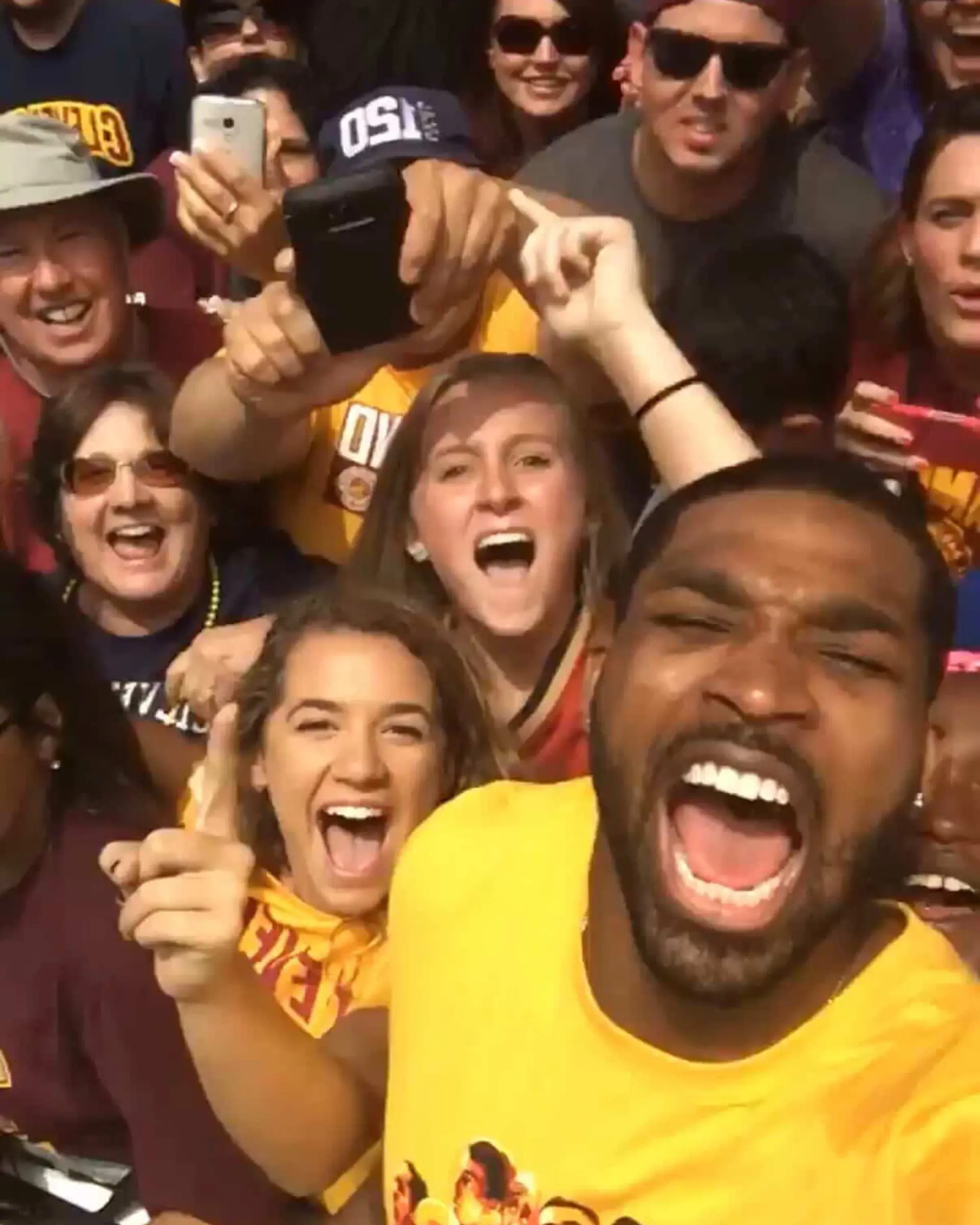 Tristan Thompson with fans