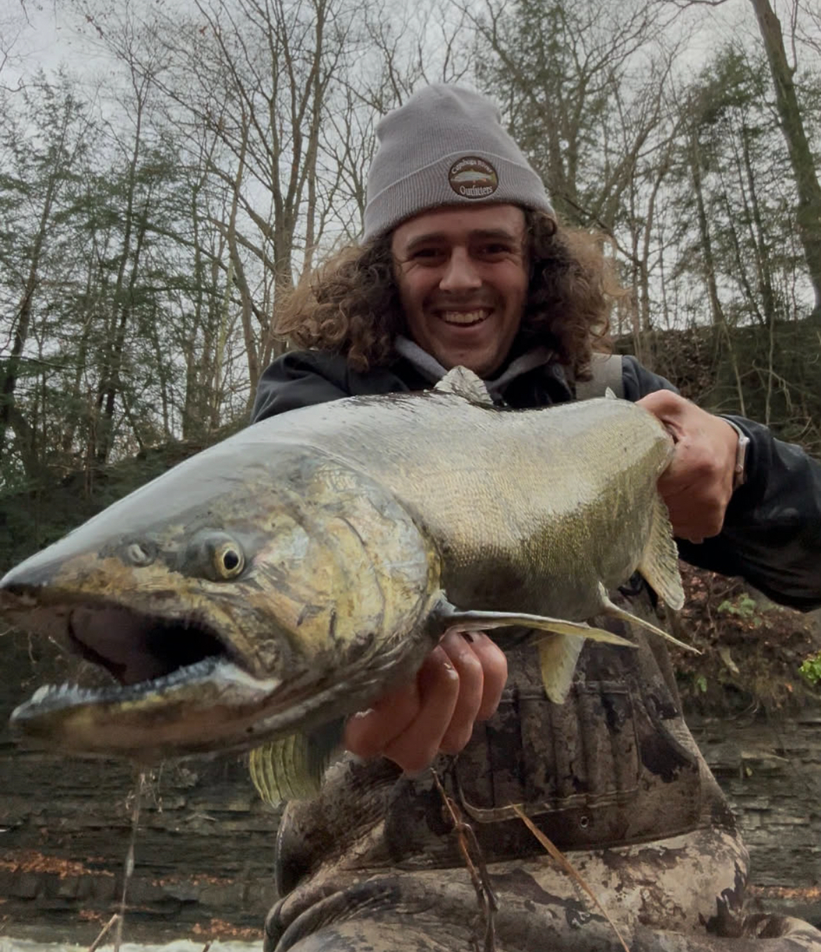 After losing it once, Mike Simon caught this salmon in the Rocky River in late November. | COURTESY MIKE DURKALEC