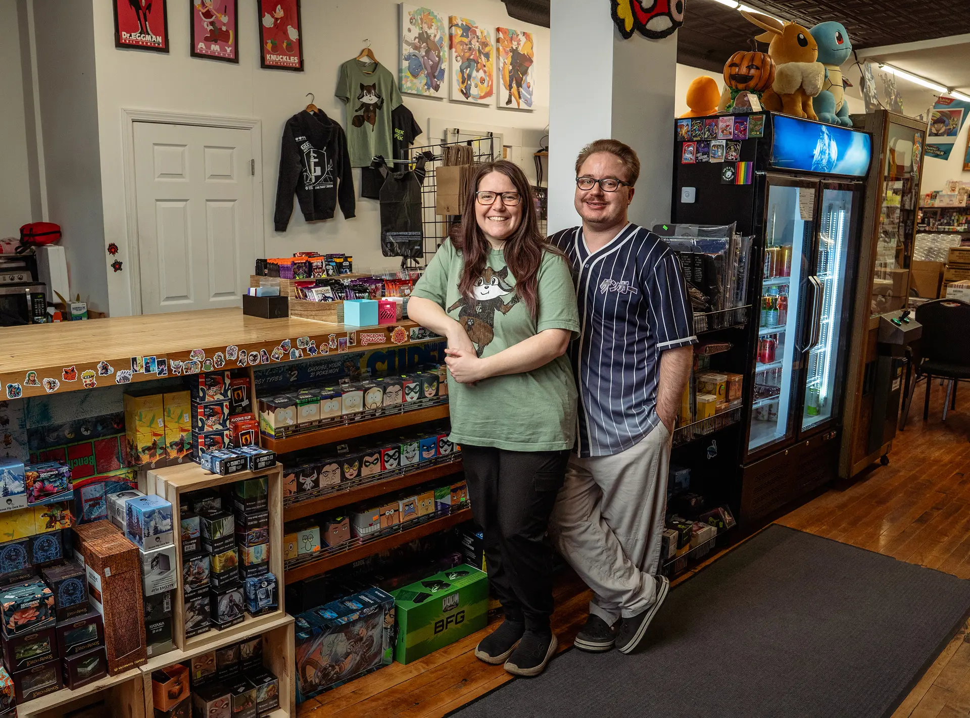 Jill Bresnahan and Mike Pierce at The Geek Peek in Old Brooklyn.