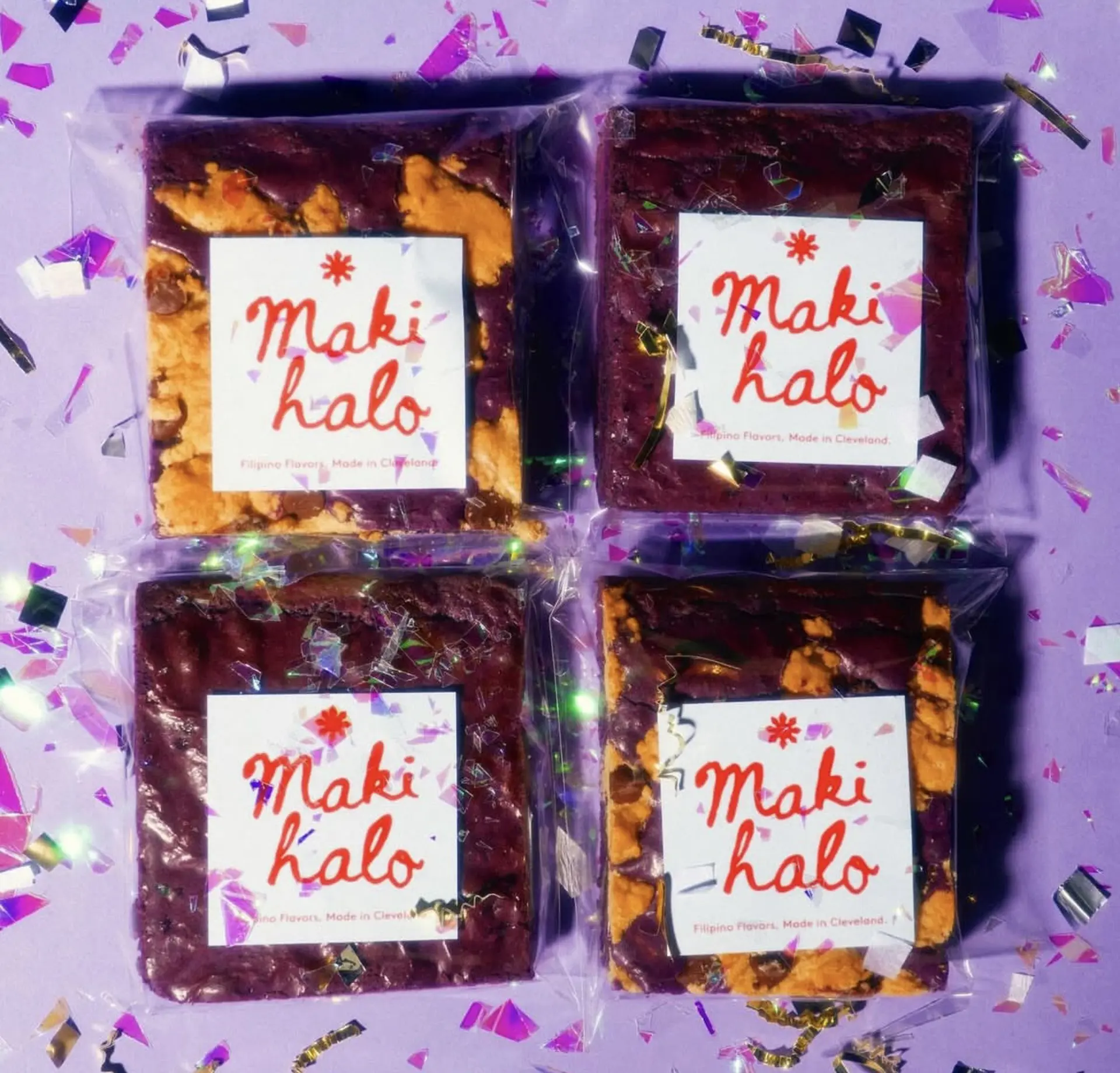 ube brownies in Makihalo packaging