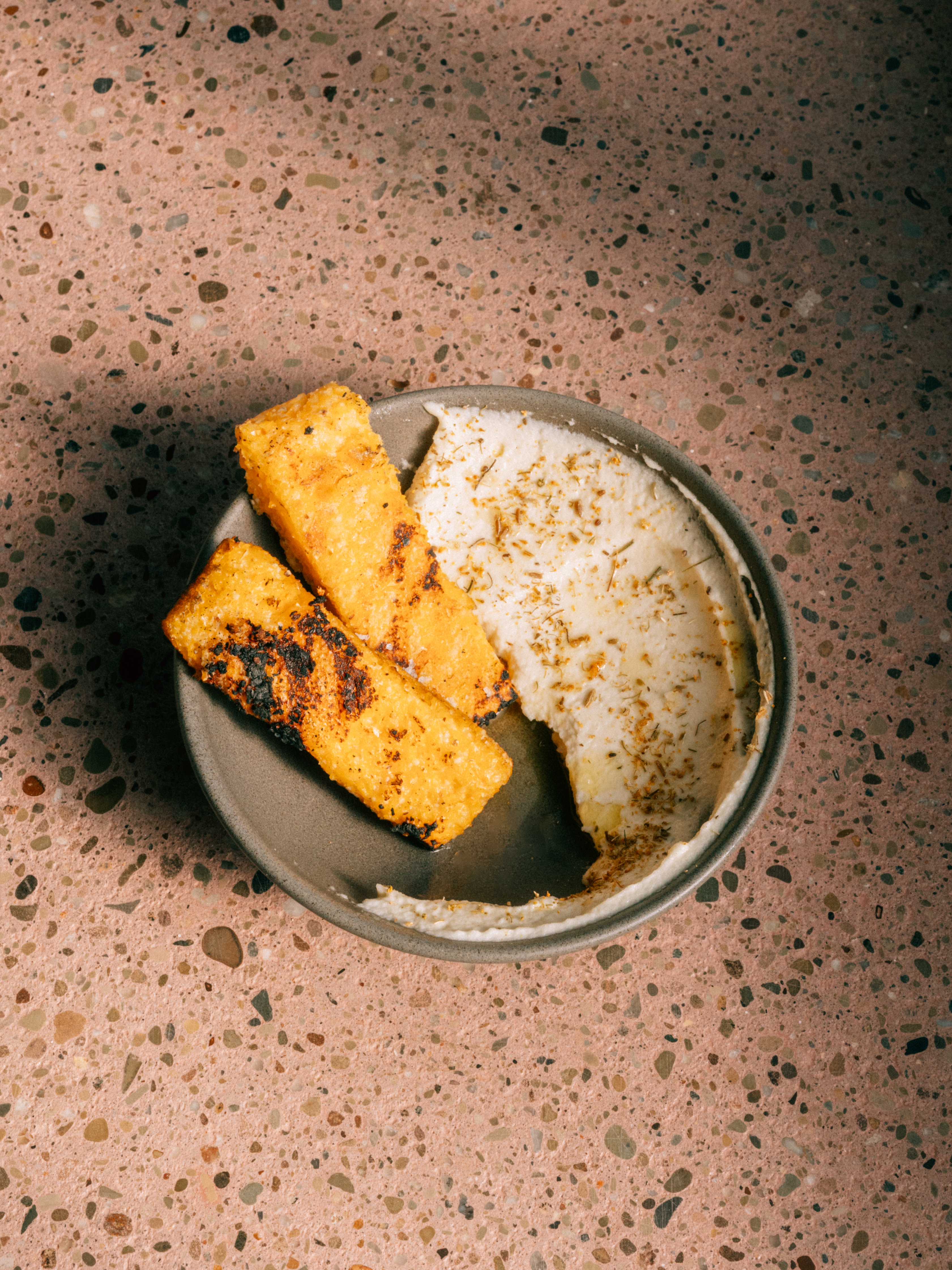 Whipped Baccala and Polenta Sticks at Rosy