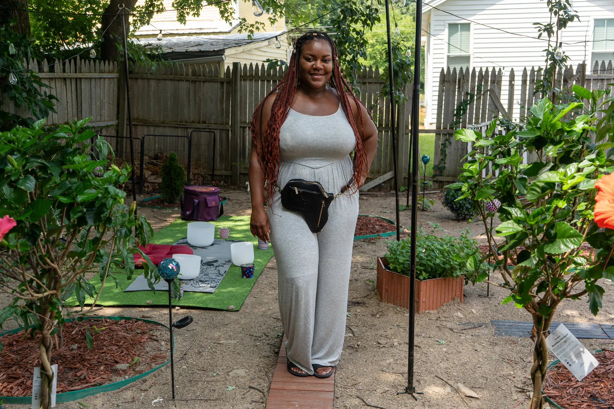 Lisa Love in her Fairfax garden
