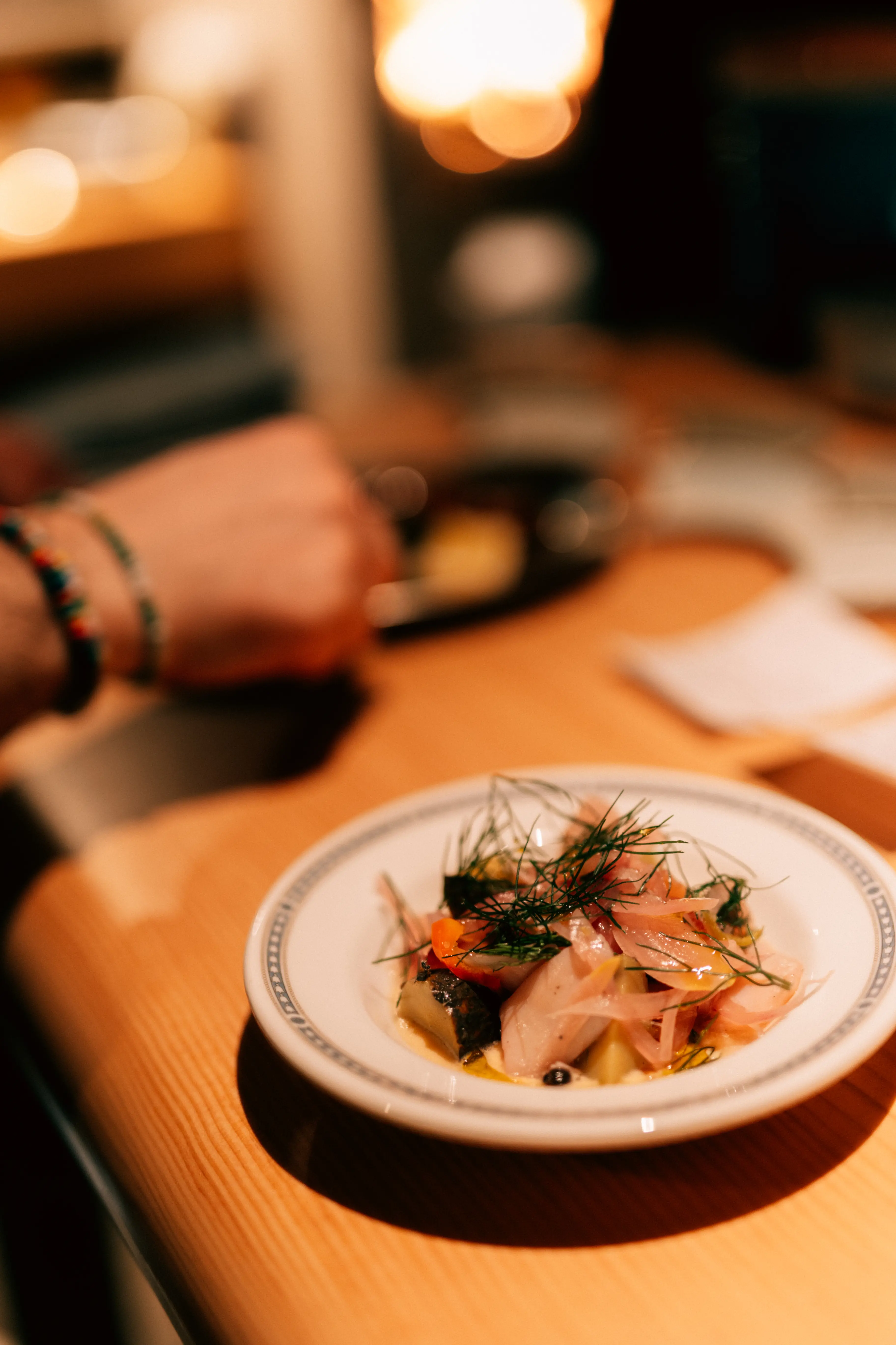 Pickled walleye cheeks at Rosy