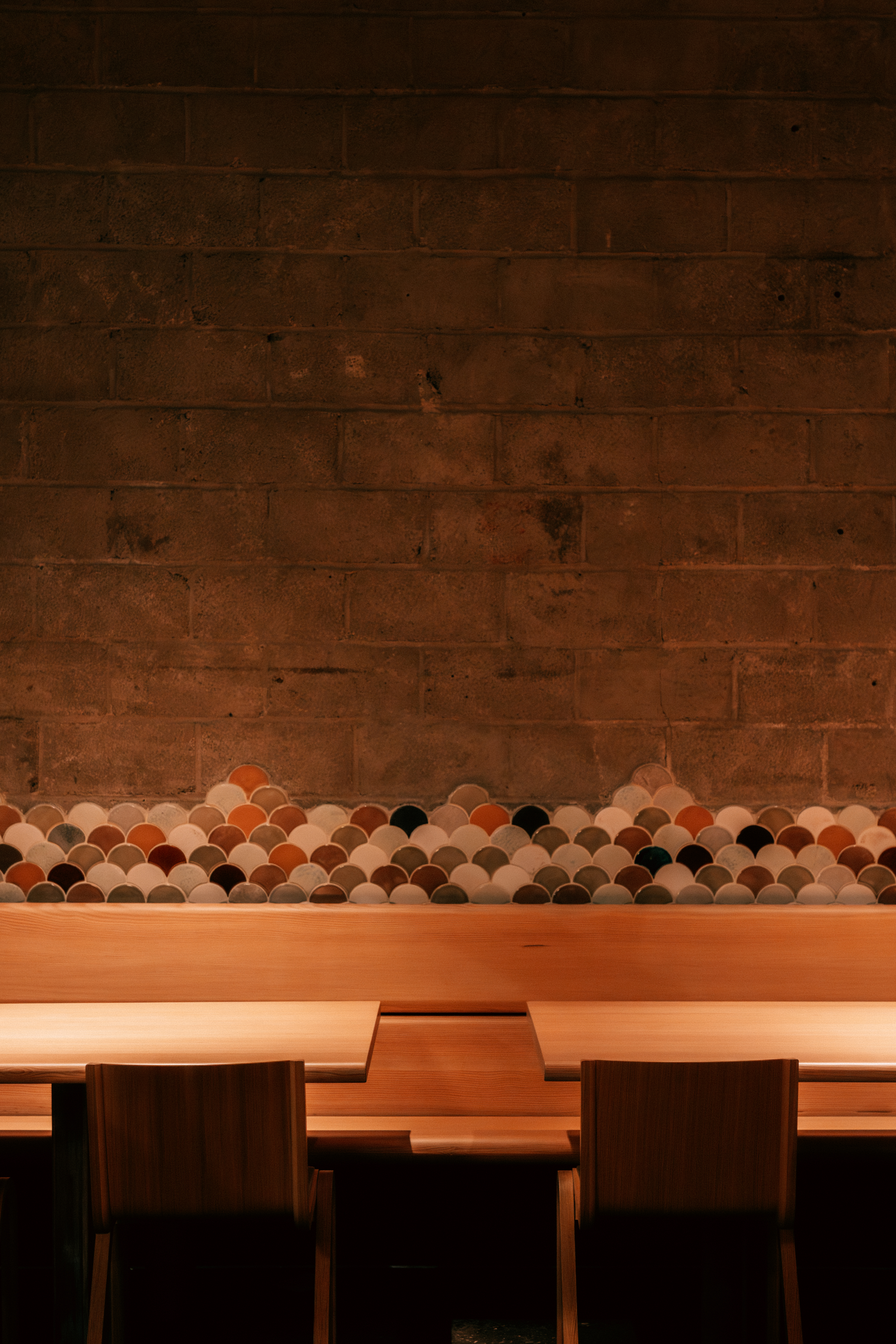 Tiles on the wall at Rosy in Cleveland