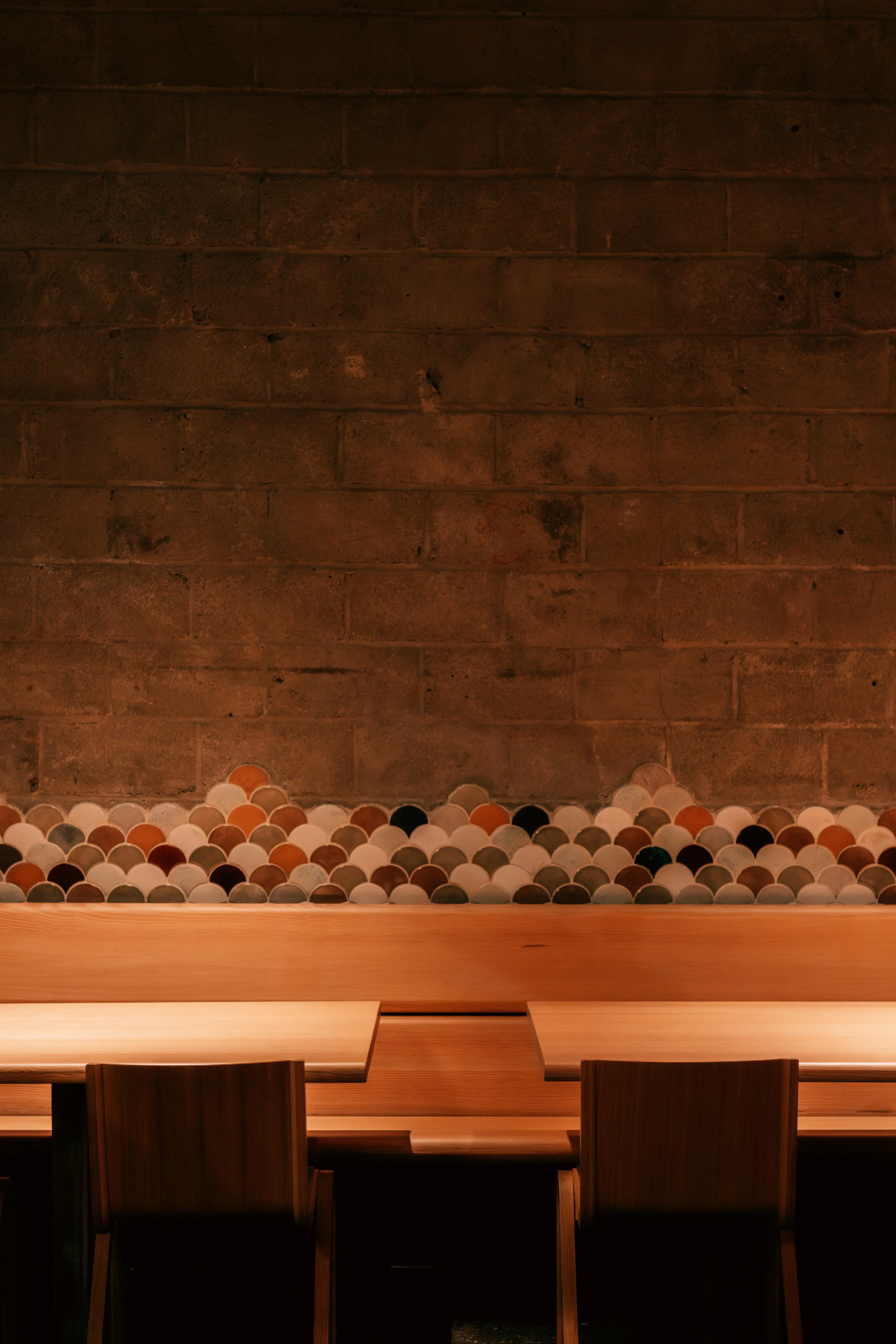 Tiles on the wall at Rosy in Cleveland