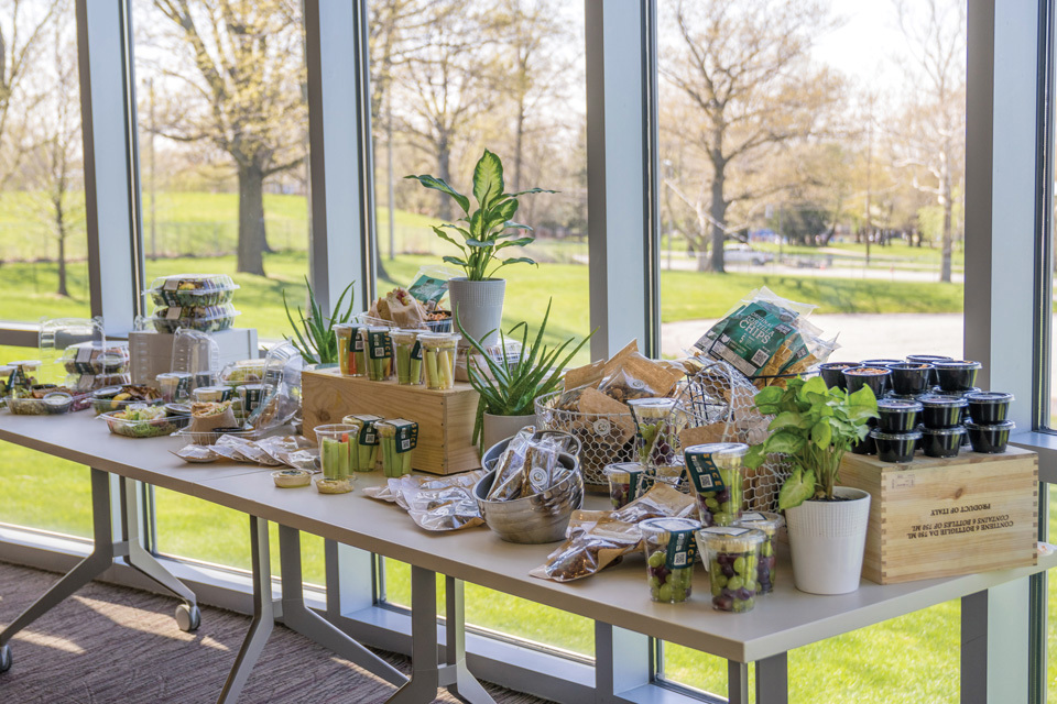Fruit and vegetable table display from Spice Catering Co. in Cleveland (photo courtesy of Spice Catering Co.)