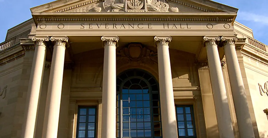 Severance Hall: Courtesy Taber Andrew Bain via Flickr, Rockefeller Park: Tim Evanson via Flickr, University Hospitals: Tim Evanson via Flickr