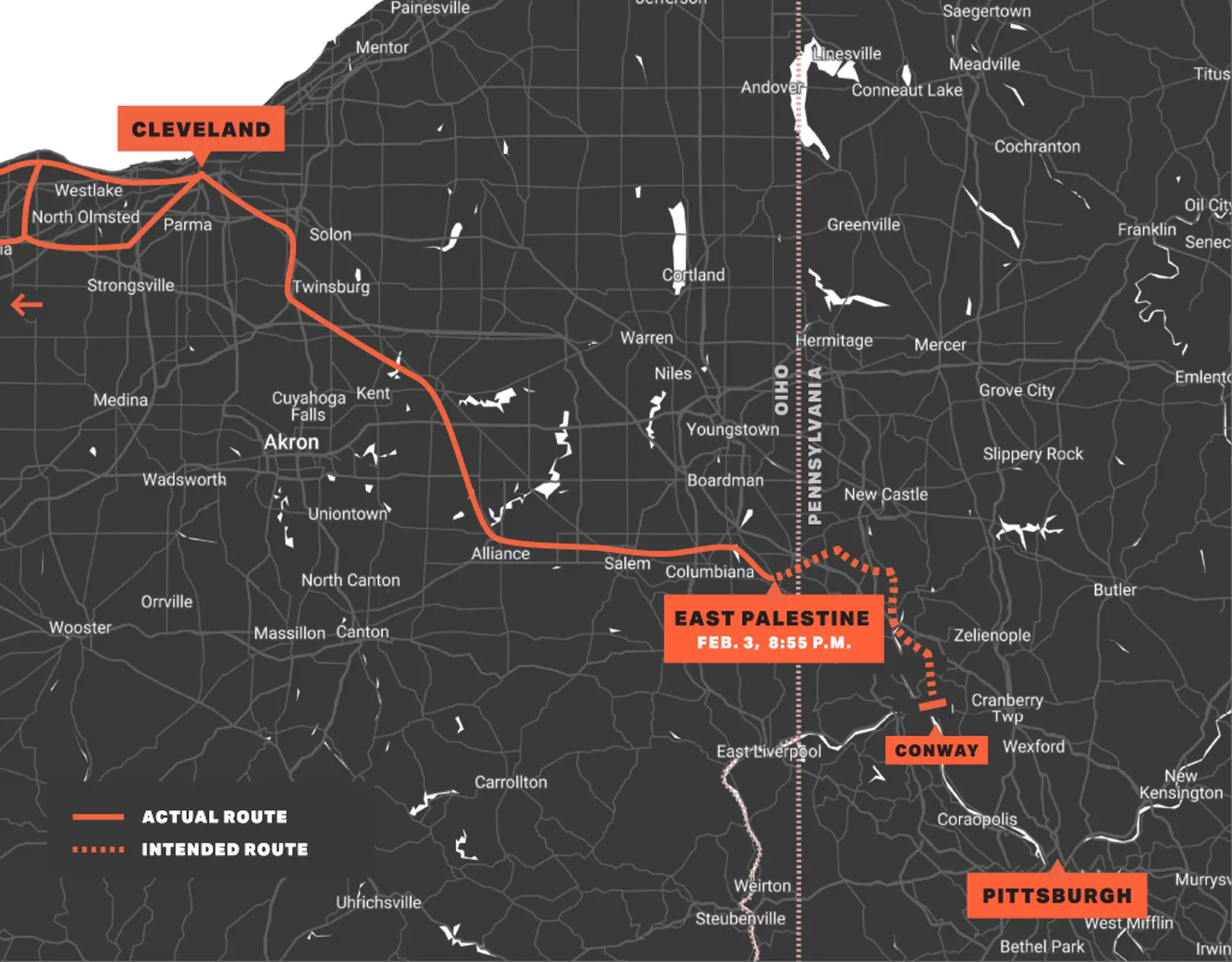 east palestine Ohio train derailment