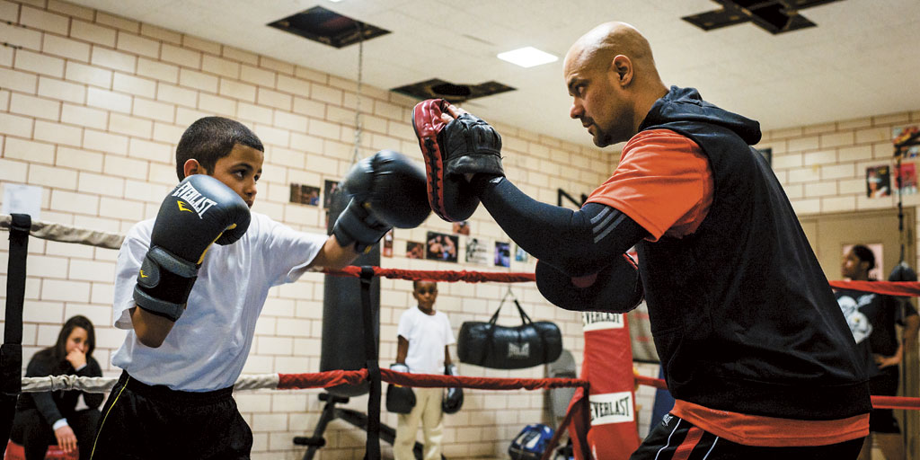 Antonio Gonzalez trains young fighters three times a week at Cudell Recreation Center. | PHOTOGRAPHED BY ANGELO MERENDINO