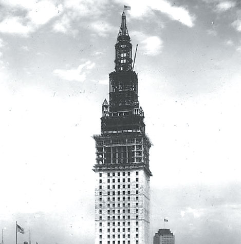 In 1927, the Terminal Tower was still under construction.