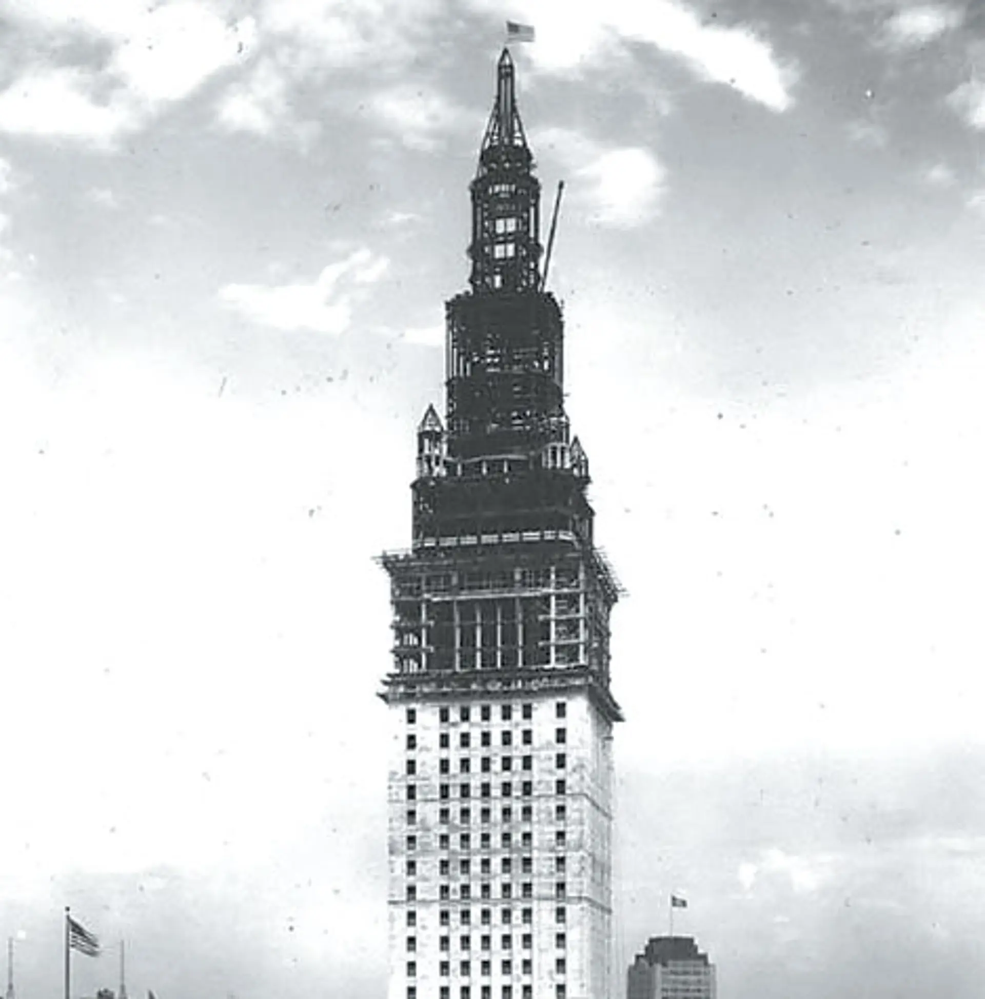 In 1927, the Terminal Tower was still under construction.