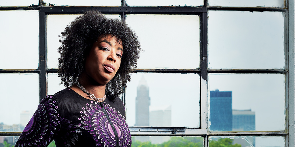 Danielle Sydnor by a window.