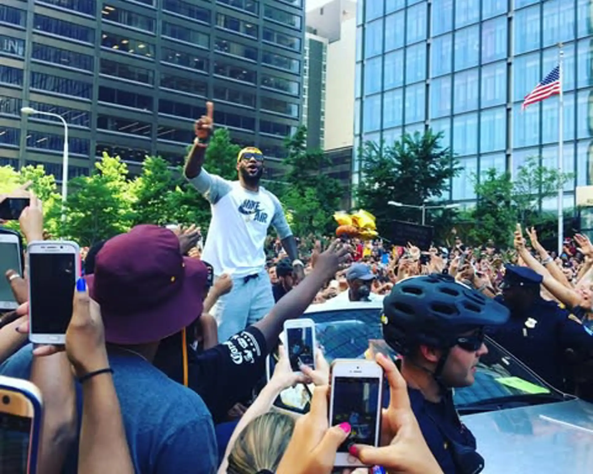 Lebron at the parade