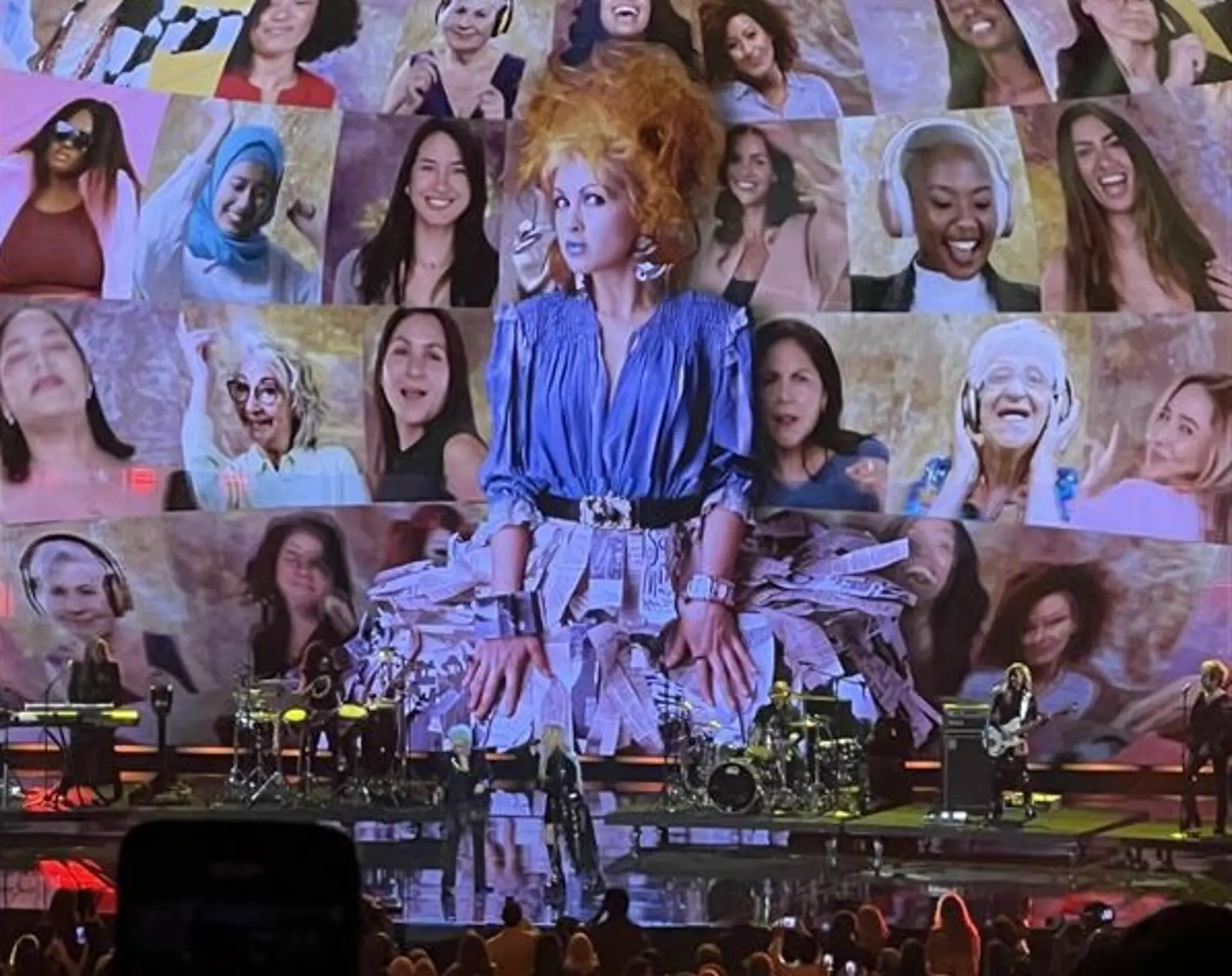 Cyndi Lauper being inducted into the Rock Hall