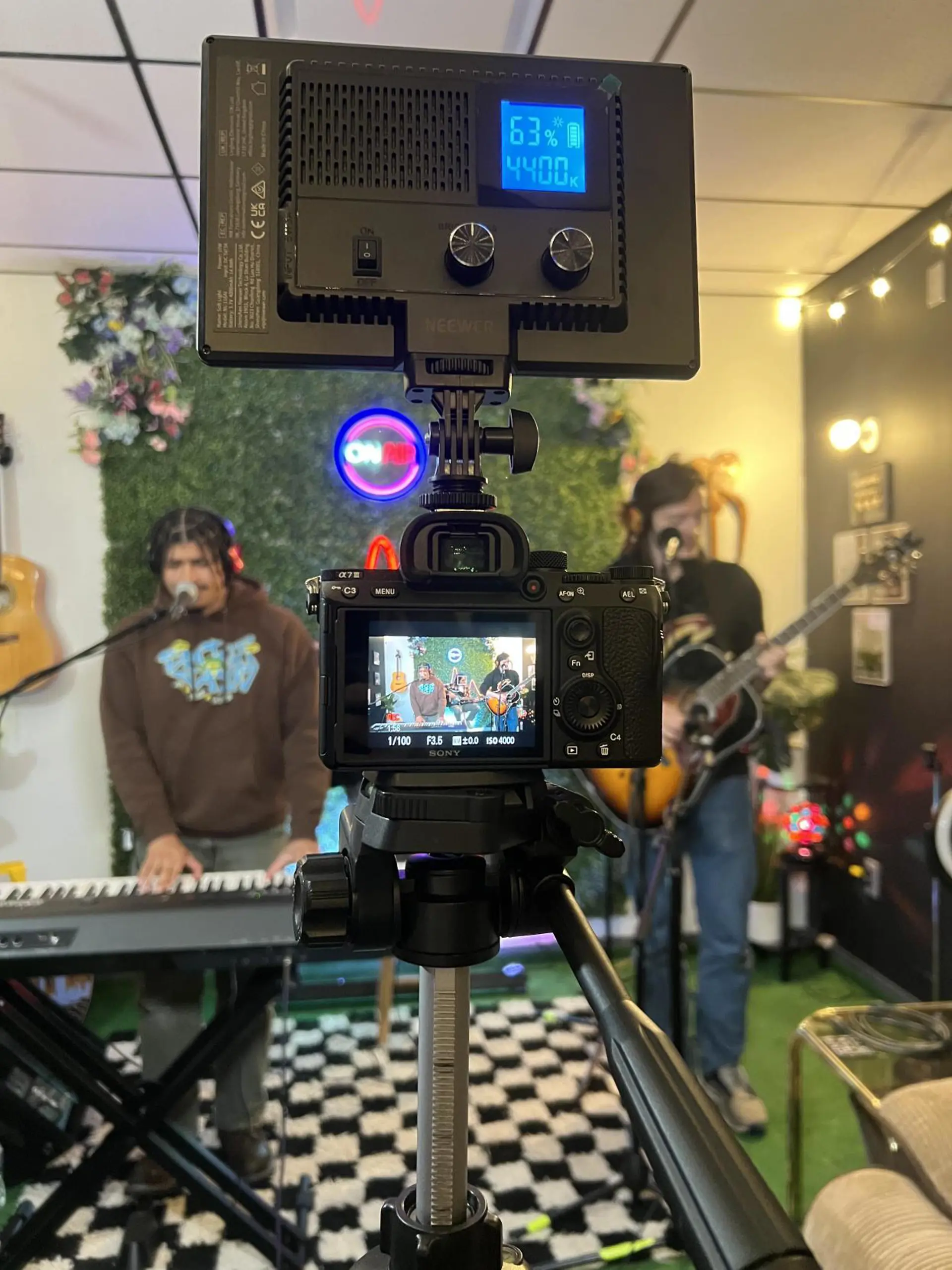 Camera recording musical performance