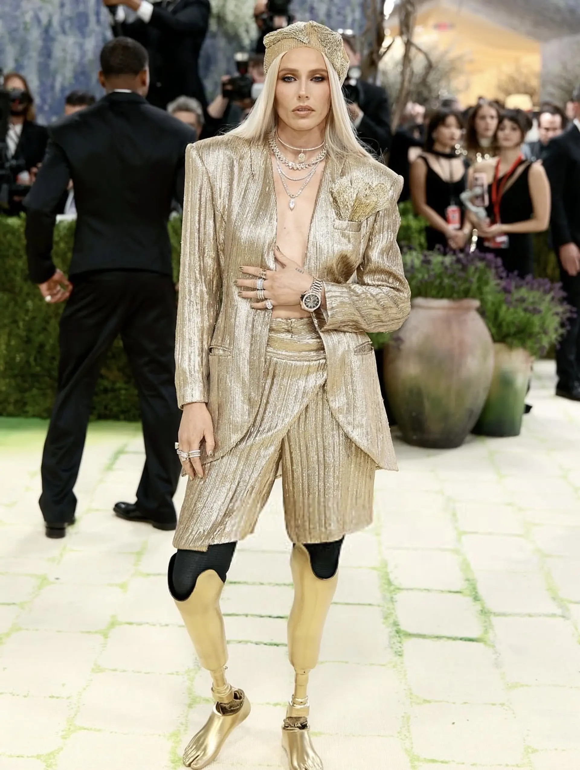 Lauren Wasser at the Met Gala