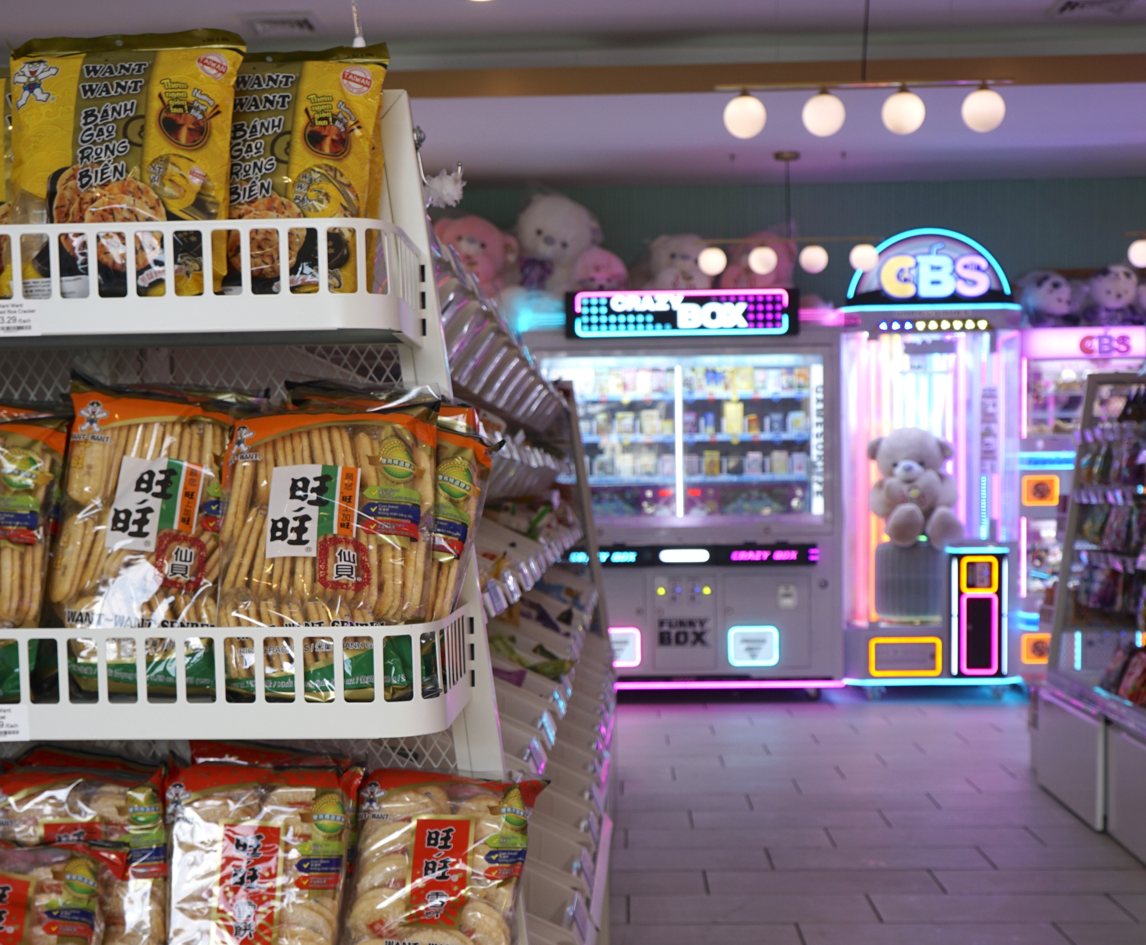 Snacks and claw machines