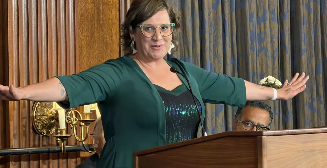 Plexus LGBT + Allied Chamber of Commerce Executive Director Amanda Cole at the 2025 Business Hall of Fame & Community Leaders of the Year Awards