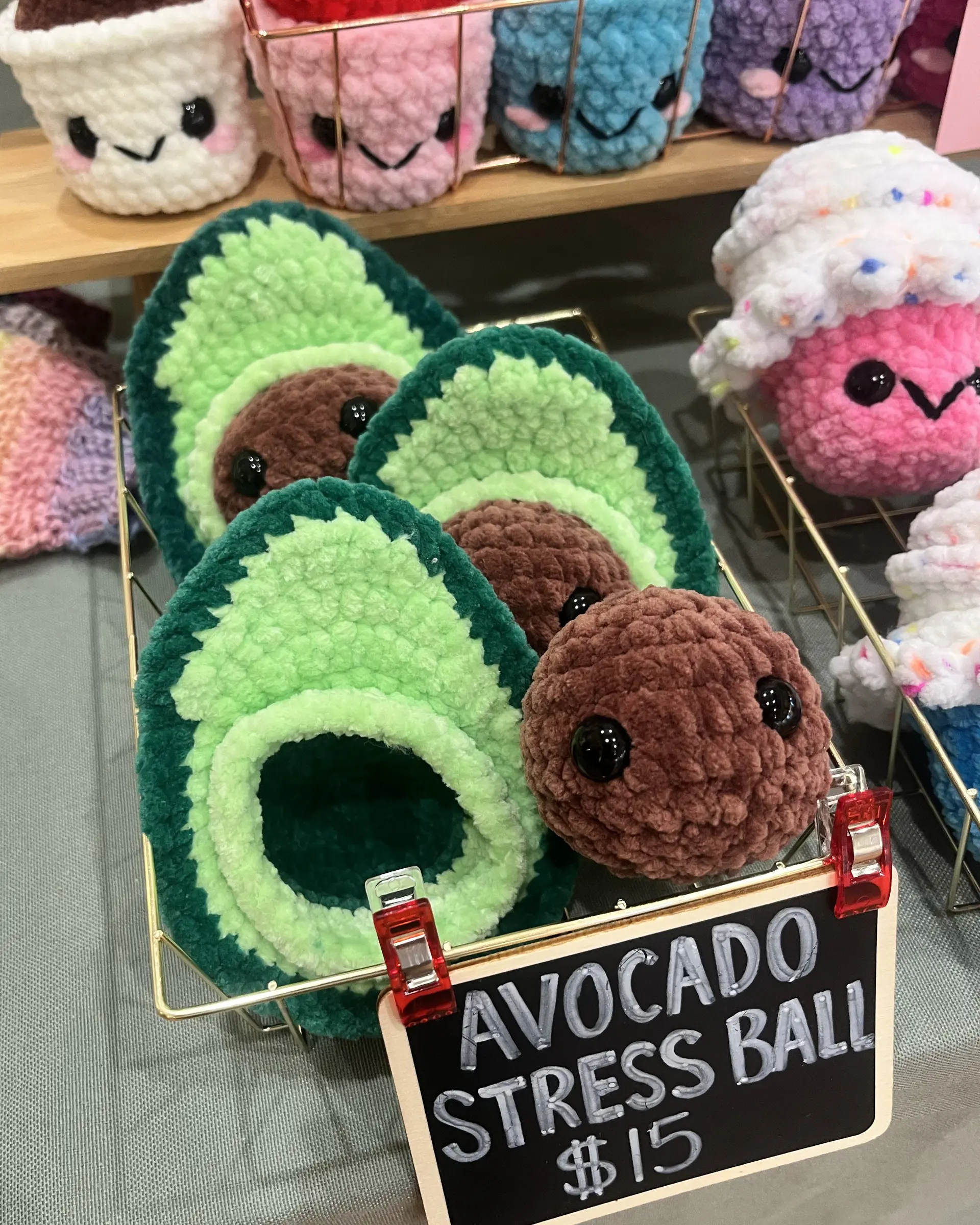 crocheted avocado