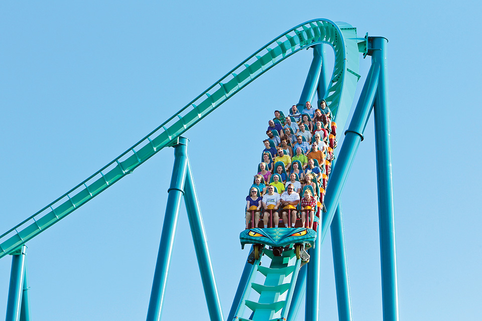 Riders on Leviathan at Canada's Wonderland in Vaughn, Ontario (photo by Dave Abel) Riders on Leviathan at Canada's Wonderland in Vaughn, Ontario (photo by Dave Abel)