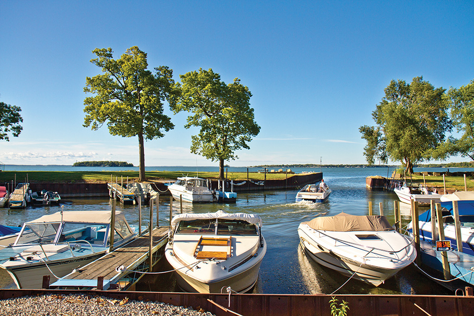 Boats docked on Middle Bass Island in Ohio (photo by Laura Watilo Blake) Boats docked on Middle Bass Island in Ohio (photo by Laura Watilo Blake)