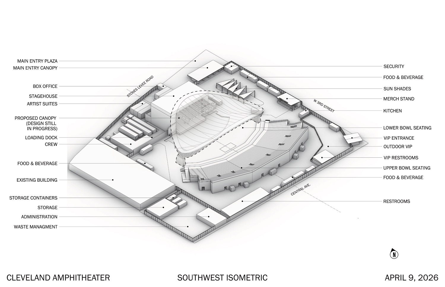 Bedrock Reveals Riverfront Amphitheater Plans
