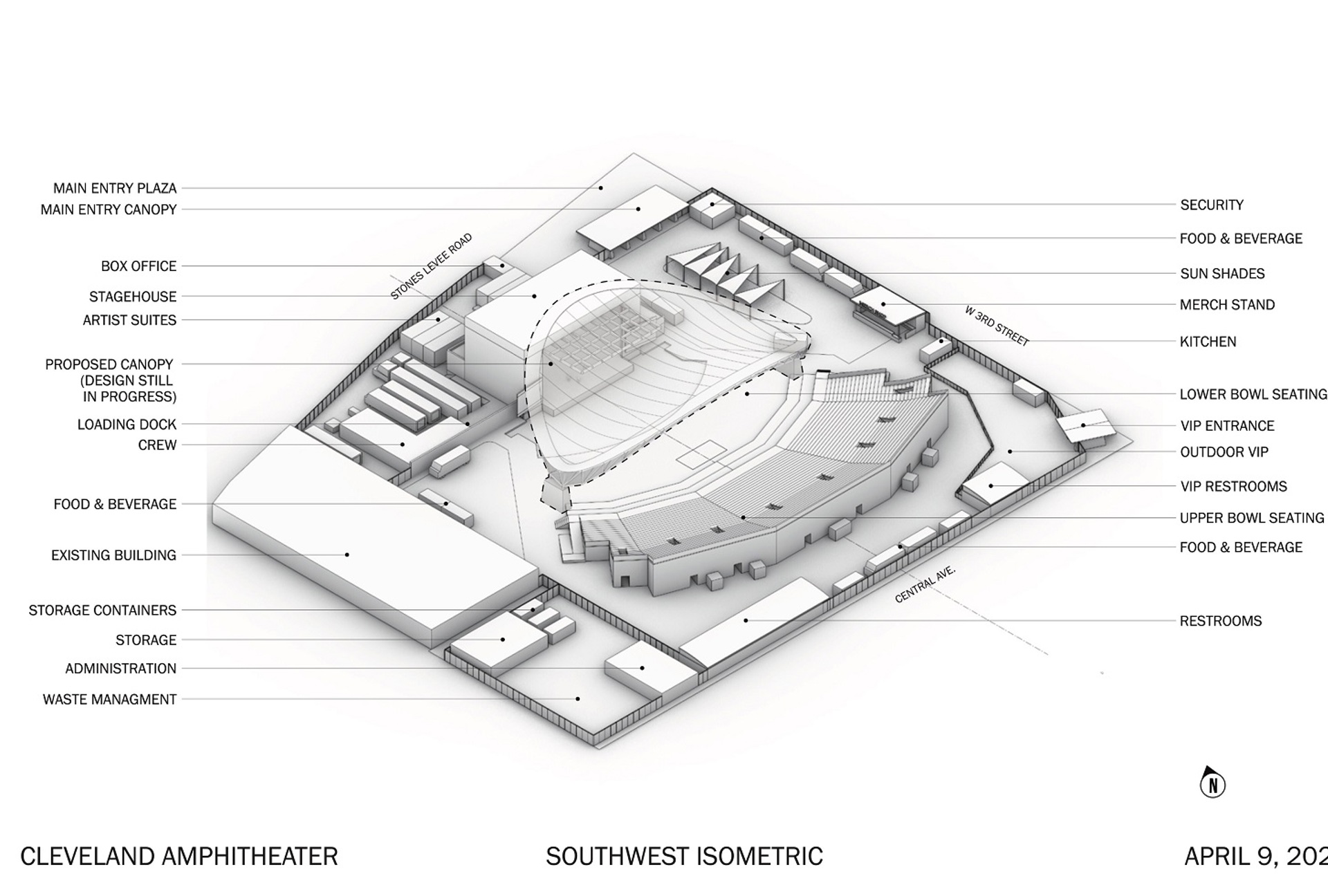 Bedrock Reveals Riverfront Amphitheater Plans