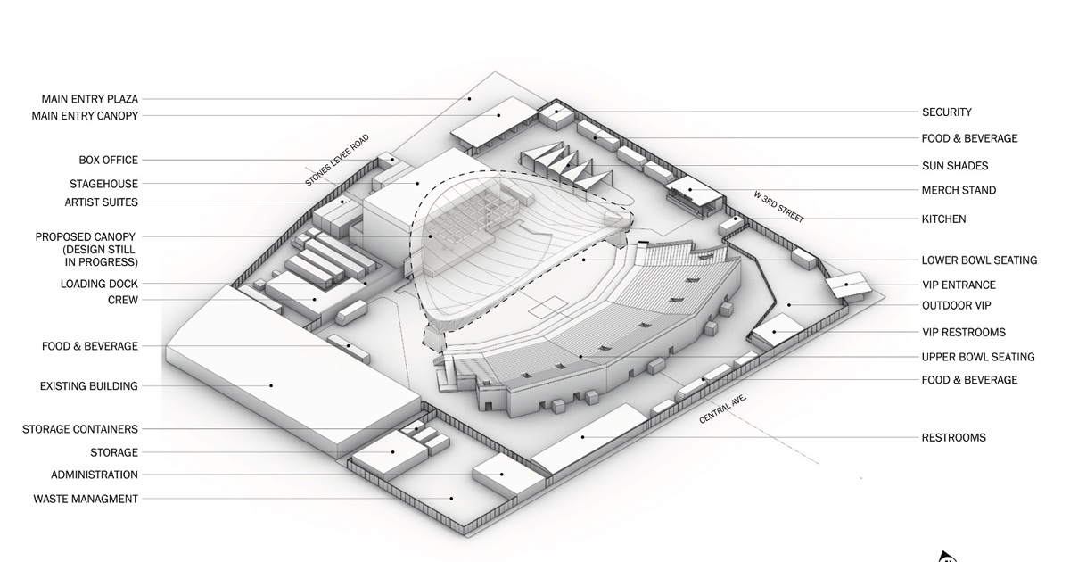 Bedrock Reveals Riverfront Amphitheater Plans