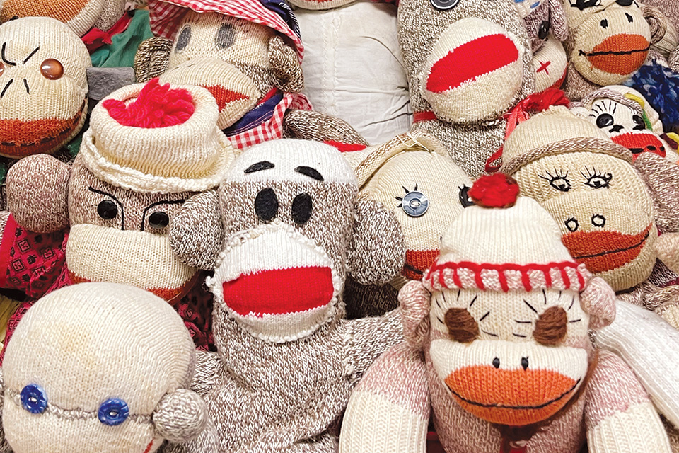 Several sock monkeys at The Sock Monkey Museum in Long Grove, Illinois (photo courtesy of The Sock Monkey Museum) Several sock monkeys at The Sock Monkey Museum in Long Grove, Illinois (photo courtesy of The Sock Monkey Museum)