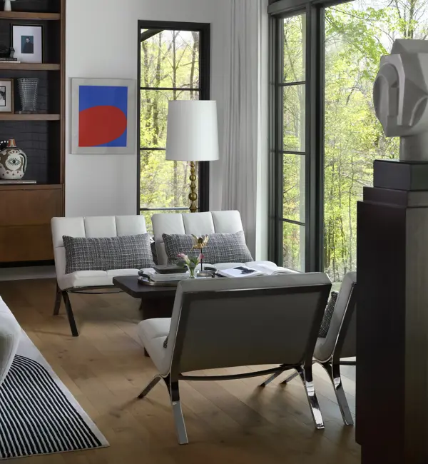 A Neutral Hunting Valley Home Is Injected With Colorful Artwork
