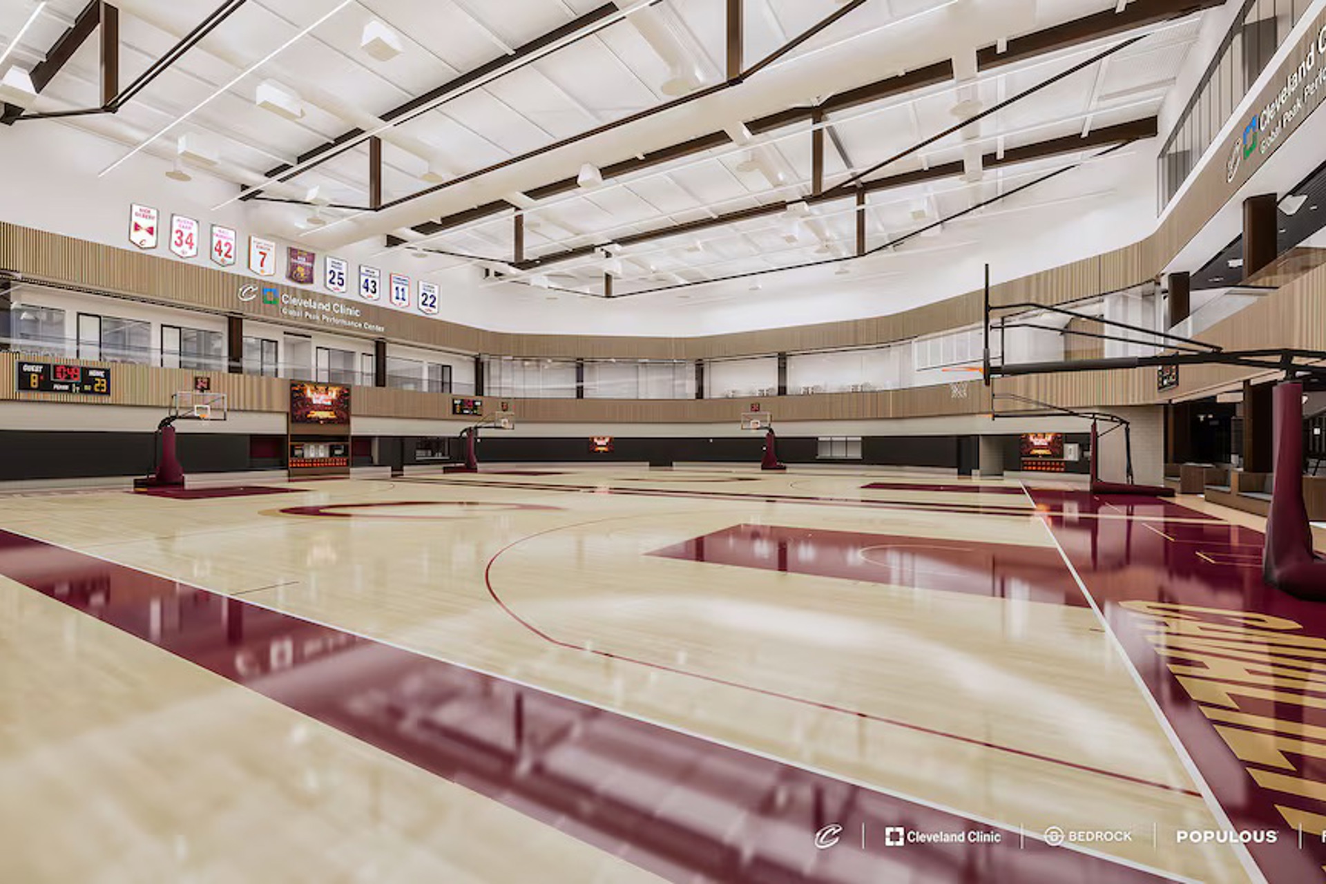 New Renderings Show Interior of Cavaliers’ Riverfront Training Facility 