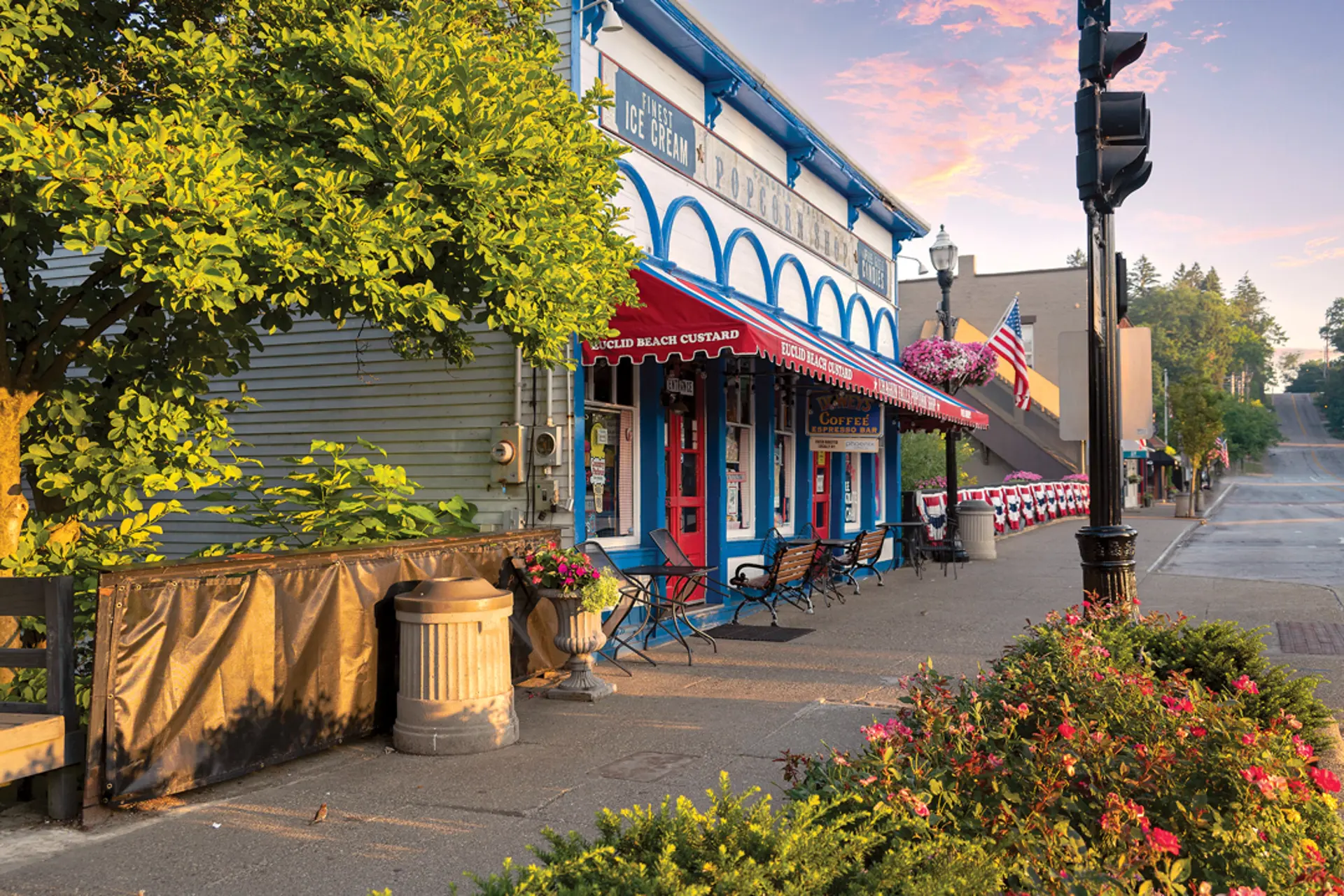 a storefront in Chagrin Falls, Ohio