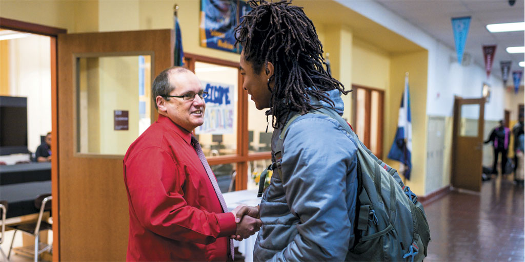 With 106 schools in the district, Gordon tries to visit several each week. | PHOTOGRAPHED BY ANGELO MERENDINO